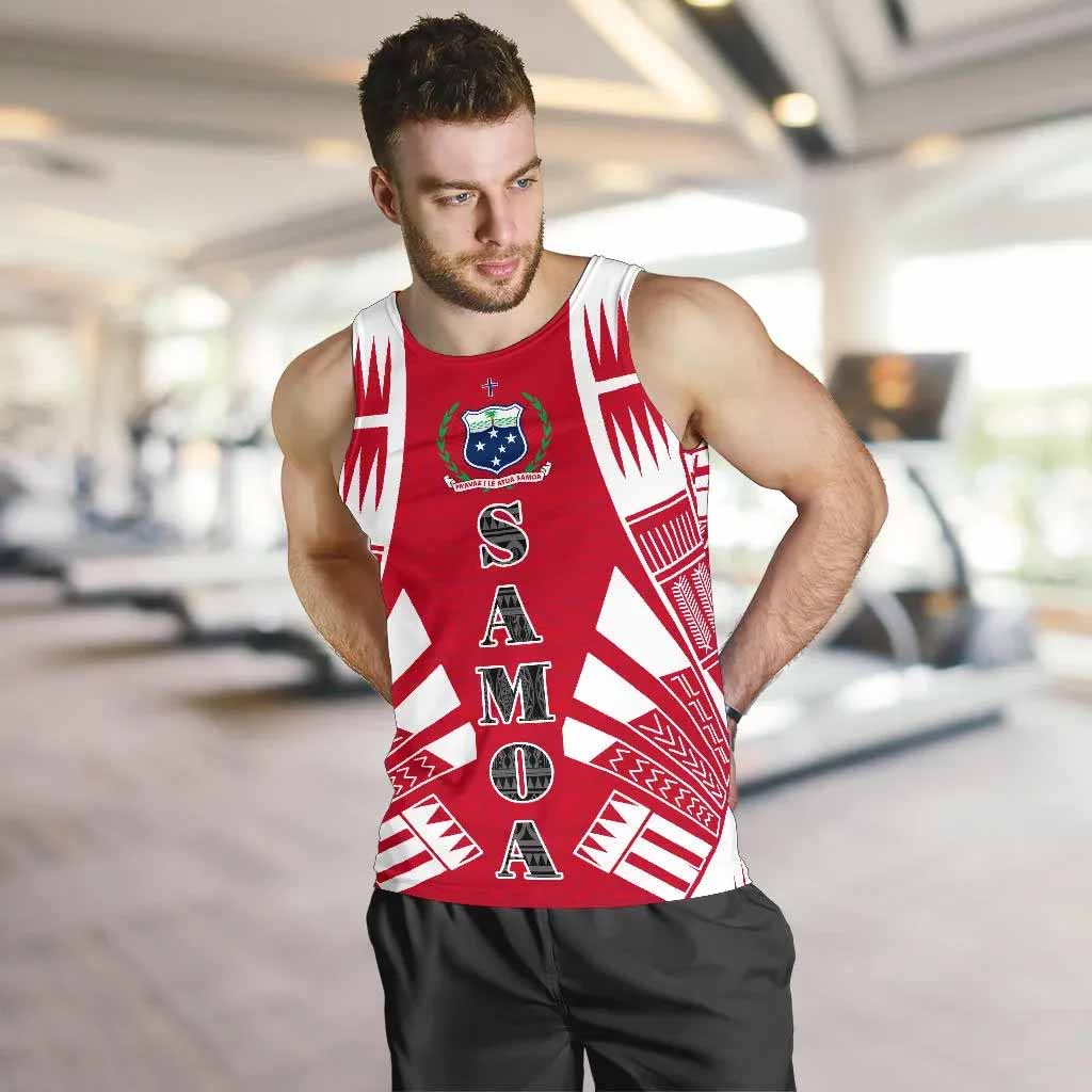 Samoa Men Tank Top - Polynesian Tattoo Flag