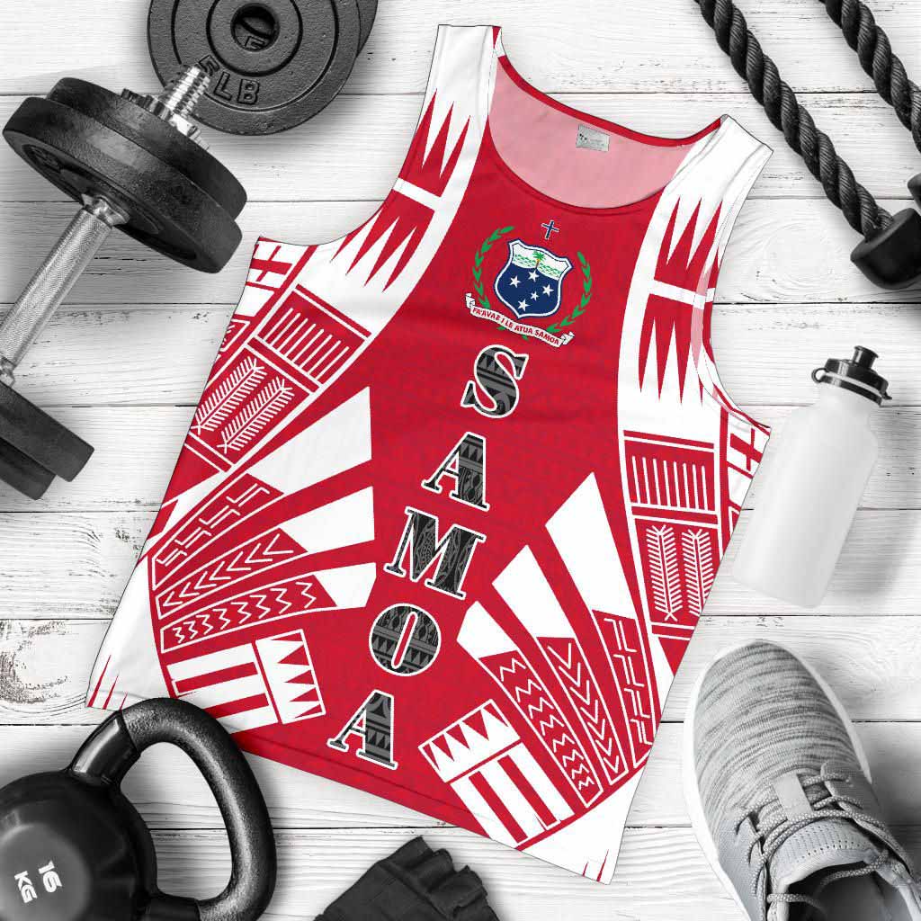 Samoa Men Tank Top - Polynesian Tattoo Flag