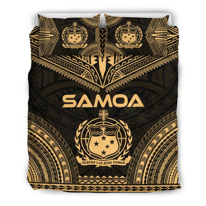 Samoa Polynesian Chief Duvet Cover Set - Gold Version
