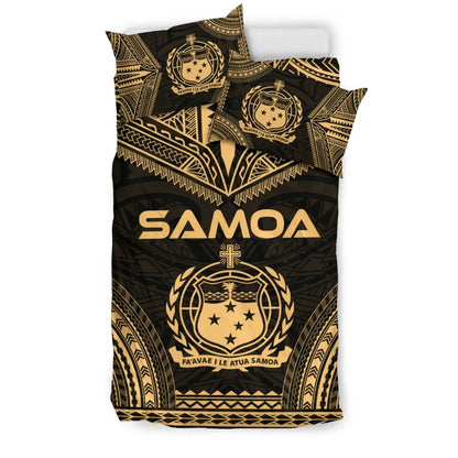 Samoa Polynesian Chief Duvet Cover Set - Gold Version