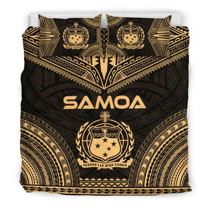 Samoa Polynesian Chief Duvet Cover Set - Gold Version