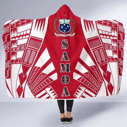 Samoa Hooded Blanket - Polynesian Tattoo Flag