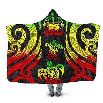 Samoa Hooded Blanket - Reggae Tentacle Turtle
