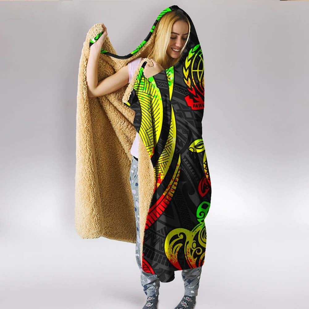 Samoa Hooded Blanket - Reggae Tentacle Turtle