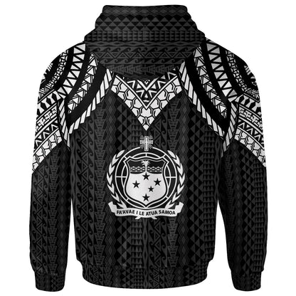 Samoa Hoodie - Polynesian Armor Style Black