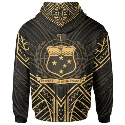 Samoa Hoodie - Samoa Seal Gold Tribal Patterns