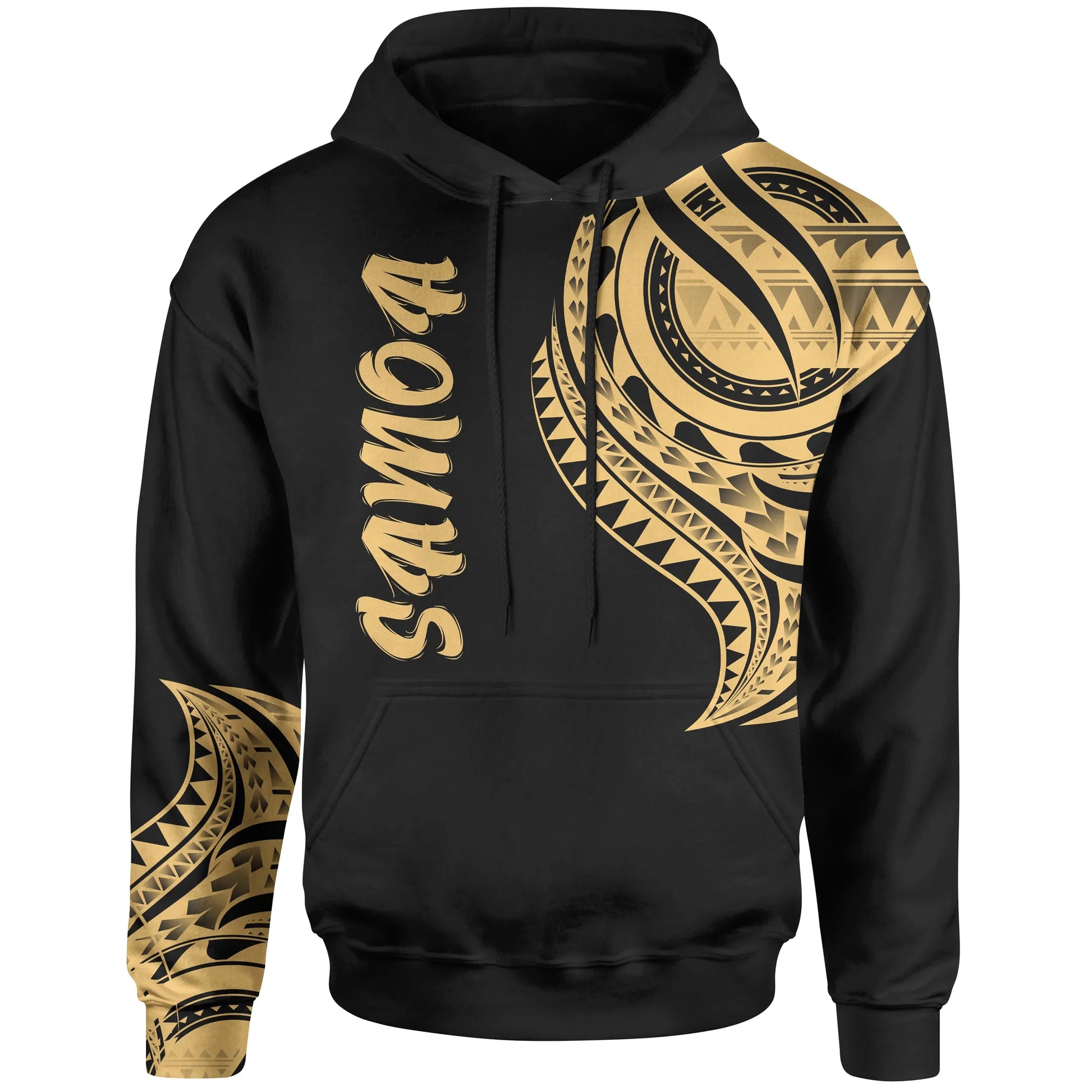 Samoa Hoodie - Samoan Tatau Gold Patterns