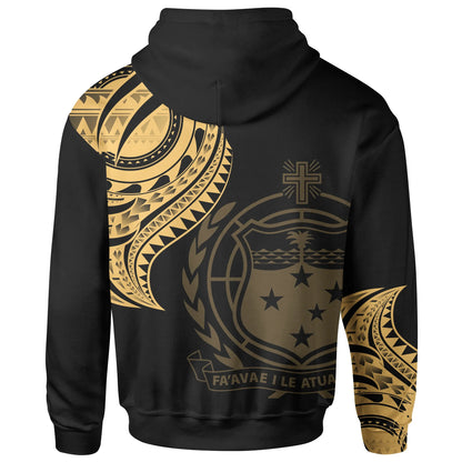 Samoa Hoodie - Samoan Tatau Gold Patterns
