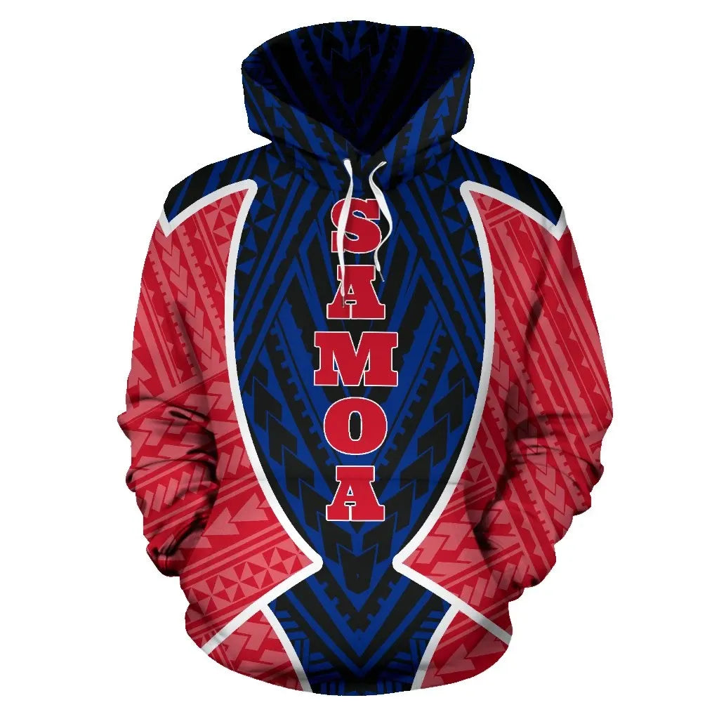 Samoa Hoodie - Samoa Coat Of Arms Polysenian Tattoo Sport Style