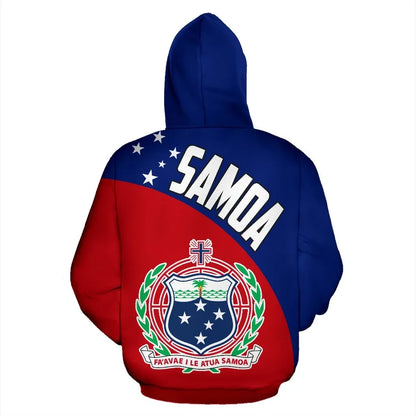 Samoa Hoodie - Samoa Flag Coat Of Arms