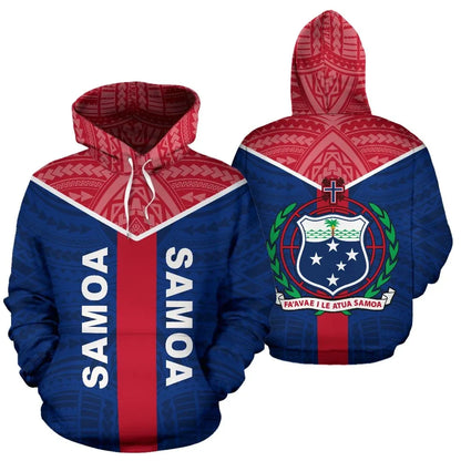 Samoa Hoodie - Samoa Coat Of Arms Polynesian Tattoo