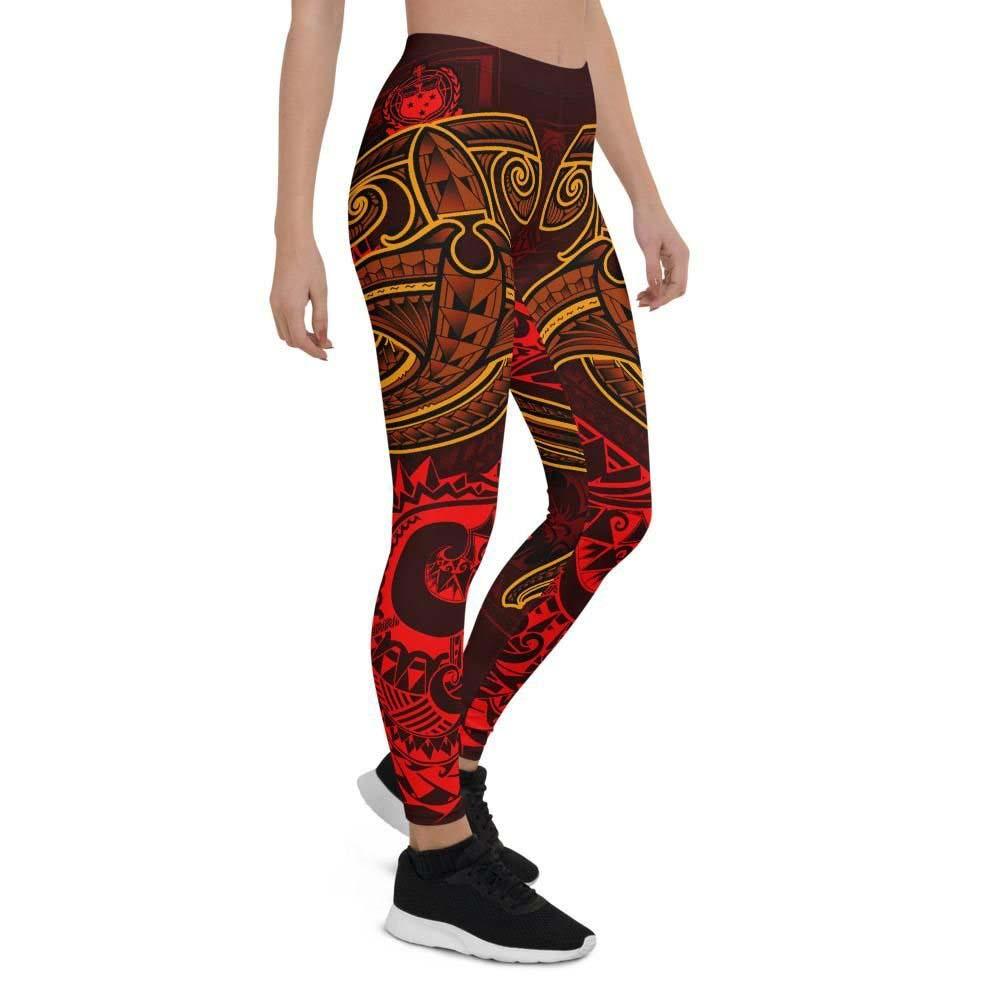 Samoa Legging - Red Shark Polynesian Tattoo