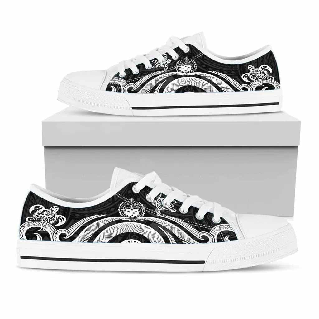 Samoa Low Top Canvas Shoes - White Tentacle Turtle