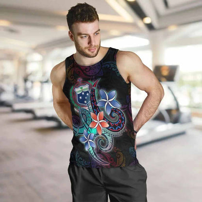 Samoa Men Tank Top - Plumeria Flowers Style