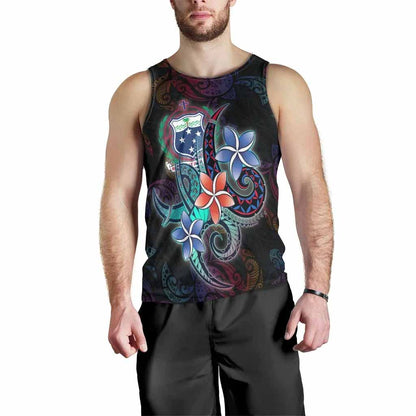 Samoa Men Tank Top - Plumeria Flowers Style