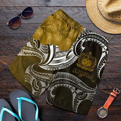 Samoa Men Shorts - Samoa Seal Wave Style (Gold)