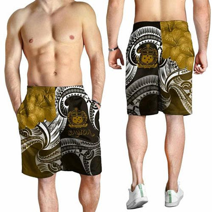 Samoa Men Shorts - Samoa Seal Wave Style (Gold)