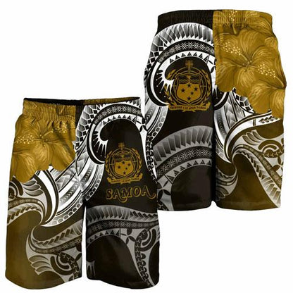 Samoa Men Shorts - Samoa Seal Wave Style (Gold)