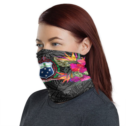 Samoa Neck Gaiter - Hibiscus Polynesian Pattern