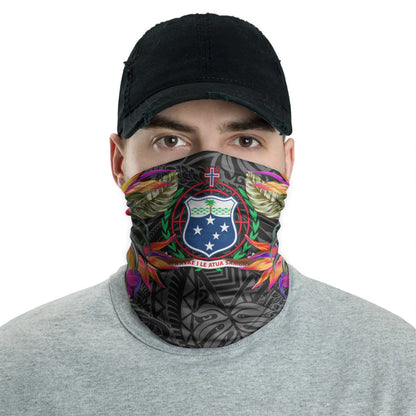 Samoa Neck Gaiter - Hibiscus Polynesian Pattern