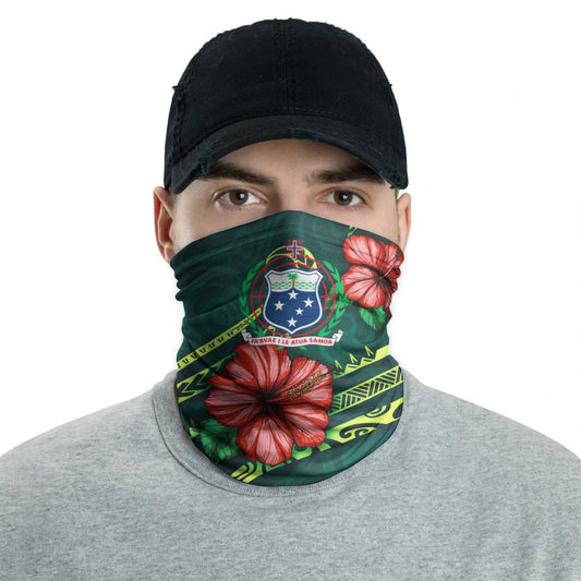 Samoa Neck Gaiter - Hibiscus With Seal