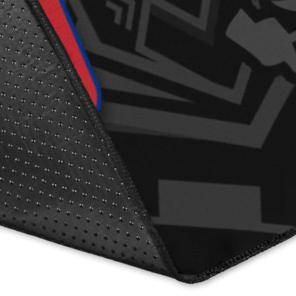 Samoa Personalised Area Rug - Samoa Seal With Polynesian Patterns In Heartbeat Style (Blue)