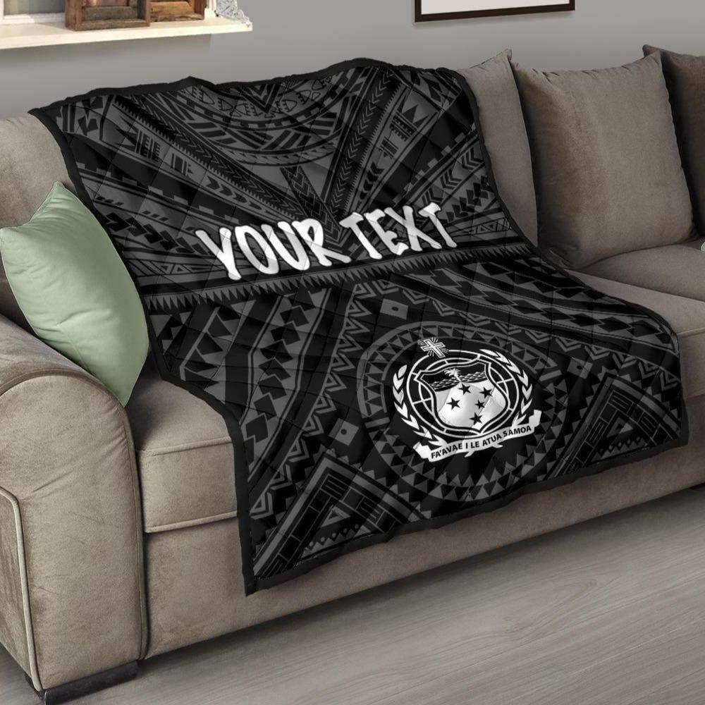Samoa Personalised Premium Quilt  - Samoa Seal In Polynesian Tattoo Style