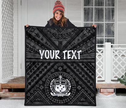 Samoa Personalised Premium Quilt  - Samoa Seal In Polynesian Tattoo Style