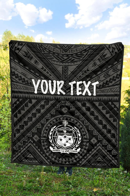 Samoa Personalised Premium Quilt  - Samoa Seal In Polynesian Tattoo Style