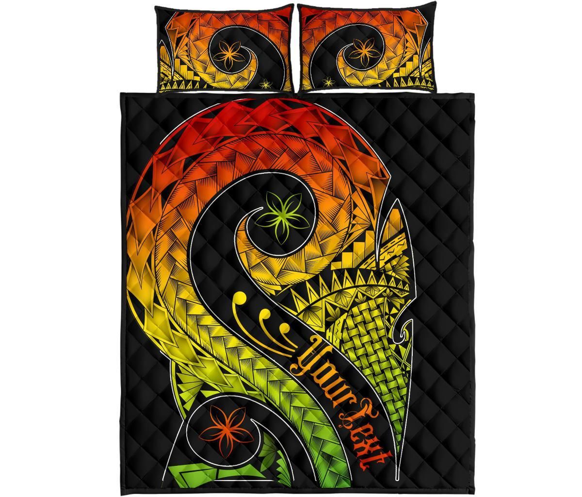 Samoa Personalised Quilt Bed Set - Samoa Polynesian Decorative Patterns