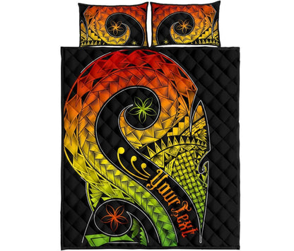 Samoa Personalised Quilt Bed Set - Samoa Polynesian Decorative Patterns