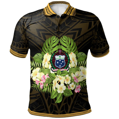 Samoa Polo Shirt - Polynesian Gold Patterns Collection