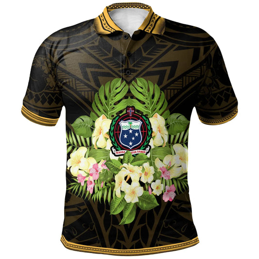 Samoa Polo Shirt - Polynesian Gold Patterns Collection