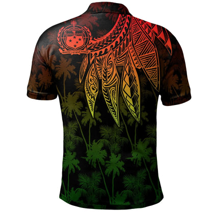 Samoa Polo Shirt - Polynesian Wings (Reggae)
