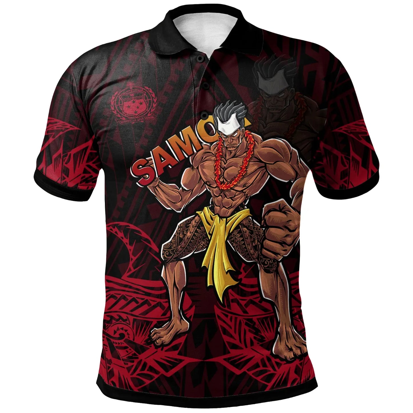 Samoa Polo Shirt - The Samoa Warrior Strong