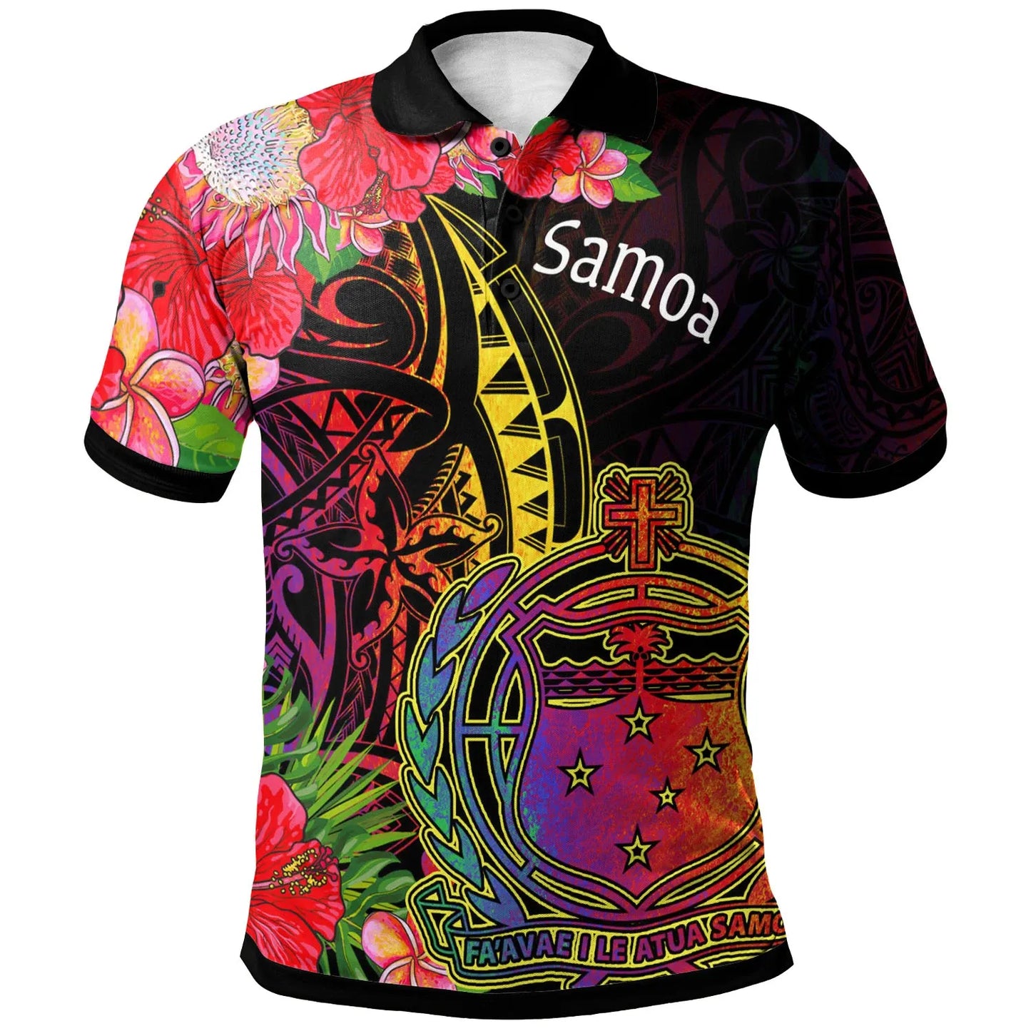 Samoa Polo Shirt - Tropical Hippie Style