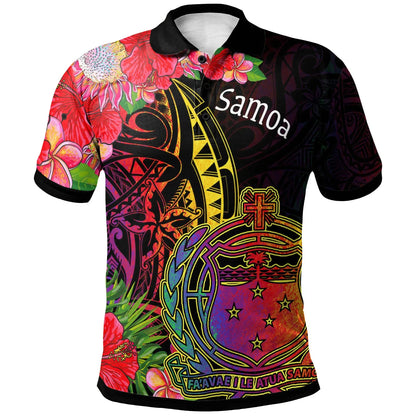 Samoa Polo Shirt - Tropical Hippie Style