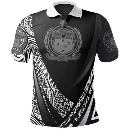 Samoa Polo Shirt - White Polynesian Patterns Sport Style