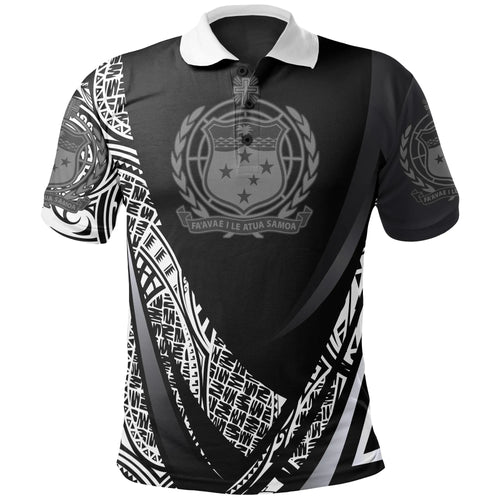 Samoa Polo Shirt - White Polynesian Patterns Sport Style