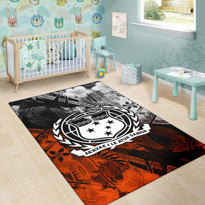 Samoa Polynesian Area Rug - Vintage Polynesian Style