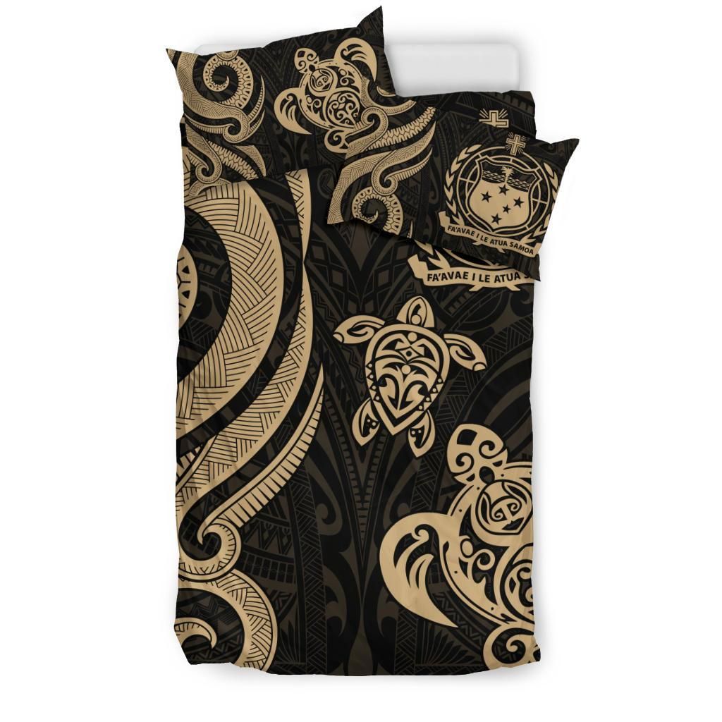 Samoa Polynesian Bedding Set - Gold Tentacle Turtle