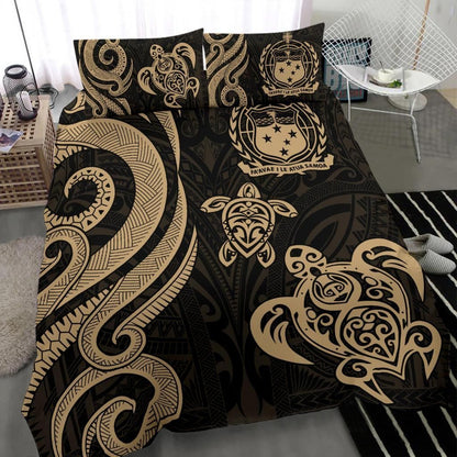 Samoa Polynesian Bedding Set - Gold Tentacle Turtle