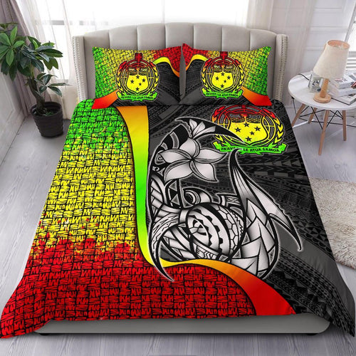 Samoa Polynesian Bedding Set Reggae - Turtle With Hook