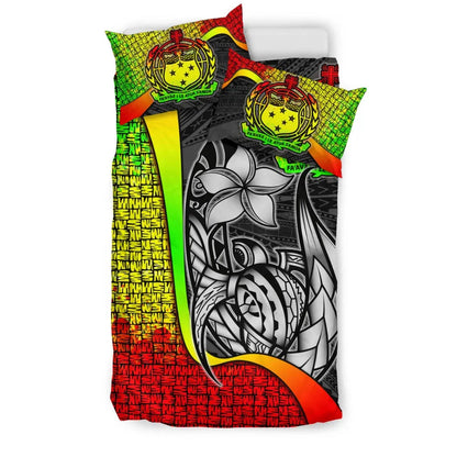 Samoa Polynesian Bedding Set Reggae - Turtle With Hook