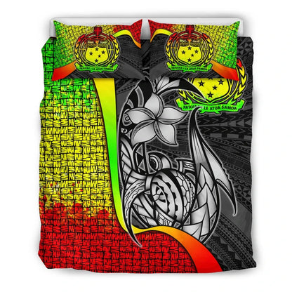 Samoa Polynesian Bedding Set Reggae - Turtle With Hook