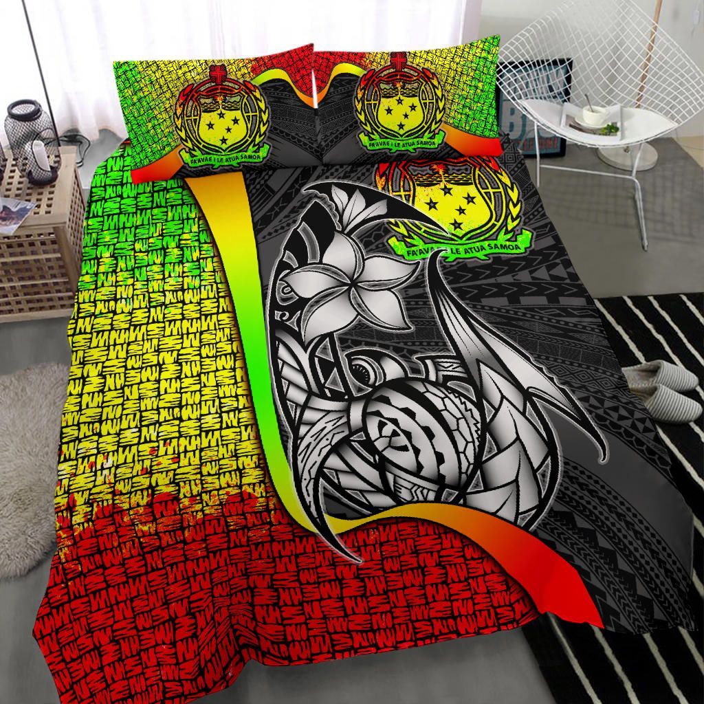 Samoa Polynesian Bedding Set Reggae - Turtle With Hook