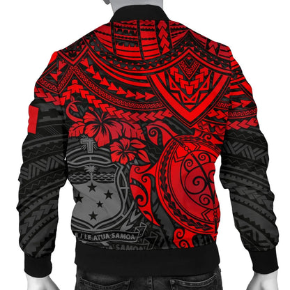 Samoa Polynesian Bomber Jacket - Red Turtle