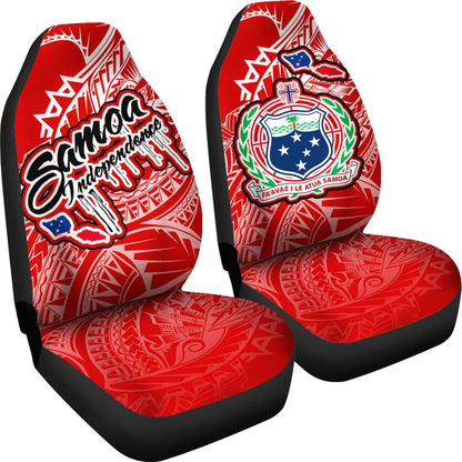 Samoa Polynesian Car Seat Covers - Independence Day Red Version