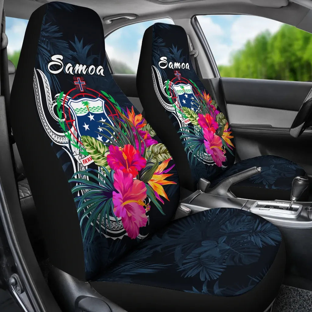 Samoa Polynesian Car Seat Covers - Tropical Flowers