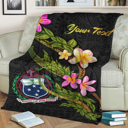 Samoa Polynesian Custom Personalised Blanket - Plumeria Tribal
